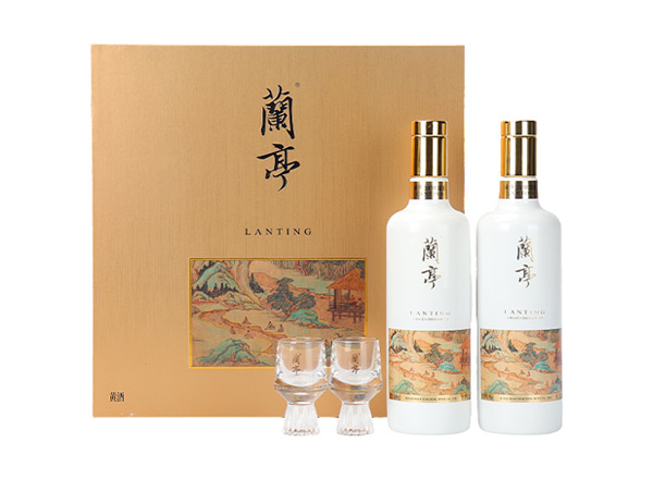 重庆会稽山兰亭黄酒回收国潮兰亭500ml*2礼盒装